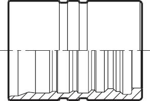 Acessórios frisados de aço inoxidável para 4 mangueiras SH (skiving interno) com proteção contra rasgos, DN 19 a DN 38