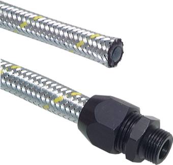 Conexões retas aparafusadas para mangueiras de combustível com trança de metal - mangueiras com trança de metal