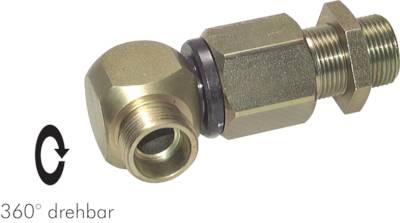 Conexão do parafuso de rotação do anteparo do cotovelo guiado por esfera, conexão do anel de corte, PN 350