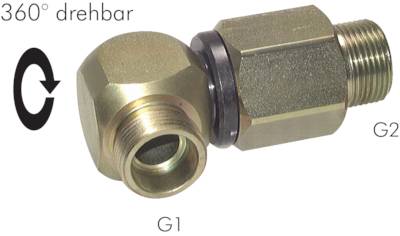 Juntas giratórias de cotovelo guiadas por esferas com parafuso na rosca, PN 315