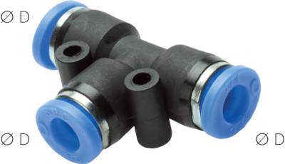 Conectores de encaixe em T, polegadas