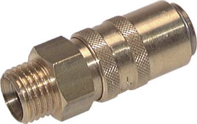 Tomadas de acoplamento, rosca macho, reta, DN 6 (espigão de 9 mm)