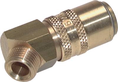 Soquetes de acoplamento, rosca macho, 45º, DN 9 (espigão de 13 mm)