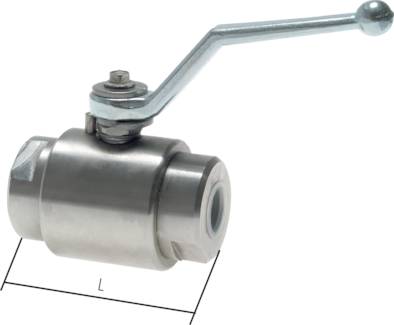 Válvulas esfera de alta pressão de aço inoxidável, até 500 bar