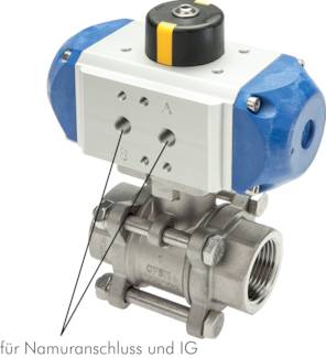 VáLVULAS ESFERA DE AçO INOXIDáVEL, DE 3 PARTES, COM ATUADOR ROTATIVO PNEUMáTICO, PN 63