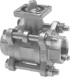 VáLVULAS DE ESFERA DE AçO INOXIDáVEL DE 3 PARTES, COM FLANGE DE MONTAGEM DIRETA, PN 63