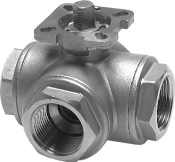 VáLVULAS ESFERA DE AçO INOXIDáVEL DE 3 VIAS COM FLANGE DE MONTAGEM DE ACORDO COM ISO 5211, PN 63