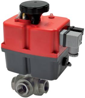 VáLVULAS ESFERA DE AçO INOXIDáVEL DE 3 VIAS COM ATUADORES ROTATIVOS ELéTRICOS, PN 63