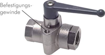 Válvulas esfera com rosca de fixação, PN 40