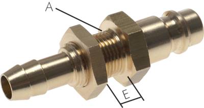 bujão de acoplamento com ligação do parafuso da mangueira e rosca do anteparo, NW 7 2