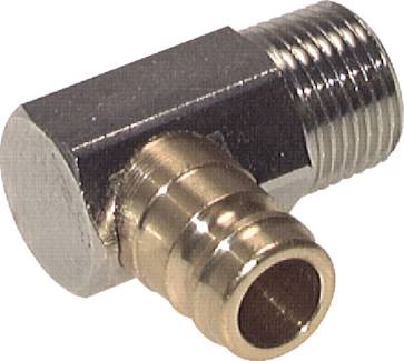 Bujões de acoplamento, rosca macho 90º sem válvula, DN 9 (espigão de 13 mm)