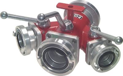 Distribuidor Storz Triplo c/ Válvula Esfera de Fecho