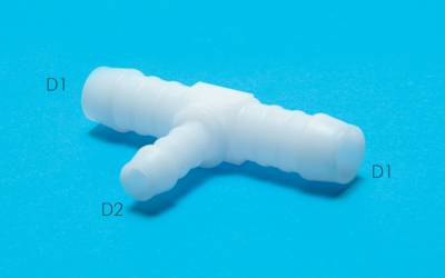 Conector de mangueira em T de plástico reduzido, PN 10