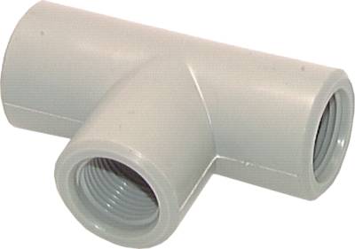 Peças em T com rosca fêmea, plástica, PN 10