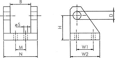 Fixações giratórias garfo 90º, para cilindro ISO 6431 (será descontinuado)