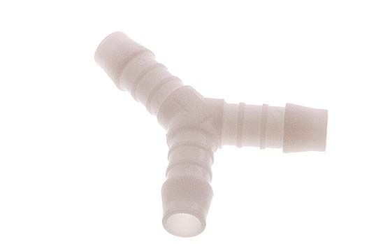 Conector de mangueira em Y, plástico, PN 10