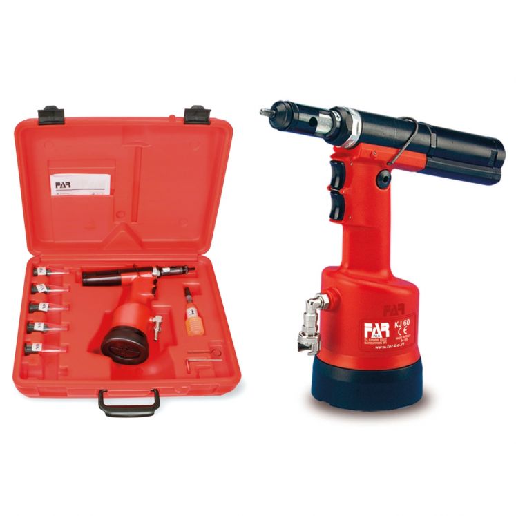 FAR EXTRA KJ60 MáQUINA DE REBITAGEM MANUAL PARA INSERTOS ROSCADOS - VERSãO LONGA