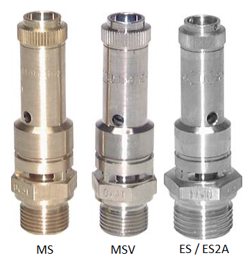 Válvulas de segurança TÜV firmemente ajustadas e seladas, DN 8 (0 2 - 50 bar)