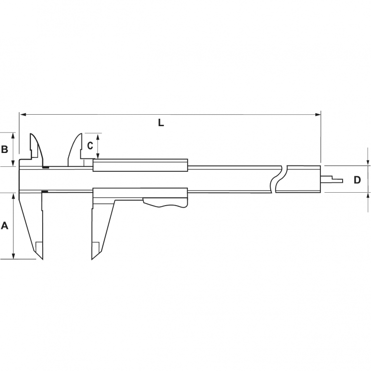 ALPA D0206 AB011 PAQUIMETRO INOX 1/0 0,05MM