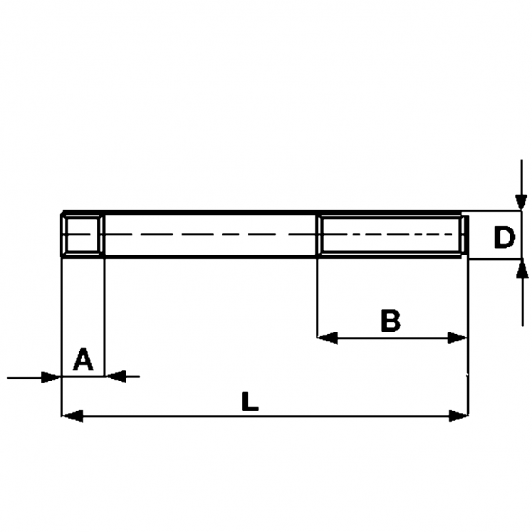 PERNO ROSCADO MéTRICO C7520