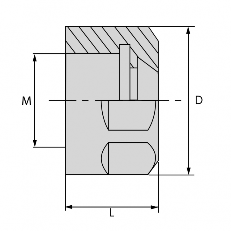 PORCA HEXAGONAL PARA PINçA KERFOLG DIN6499 C4325