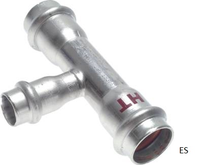 Peça em T com prensa interior, reduzindo