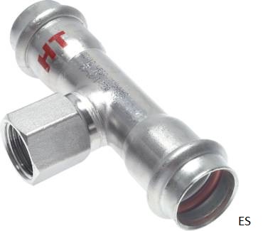 Peça em T com prensagem por dentro e rosca fêmea