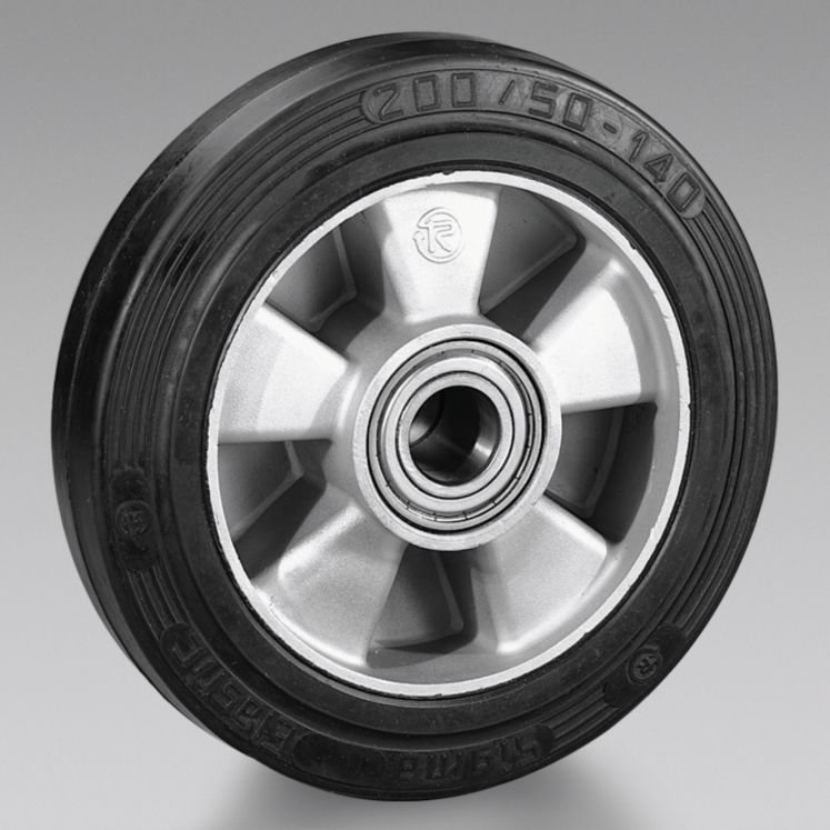 TELLURE RÔTA RODAS DE BORRACHA SIGMA ELASTIC - CENTRO EM ALUMÍNIO