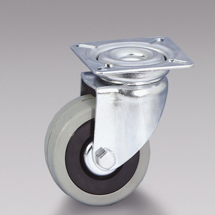 TELLURE RÔTA RODAS DE BORRACHA CINZENTAS - CENTRO EM POLIAMIDA