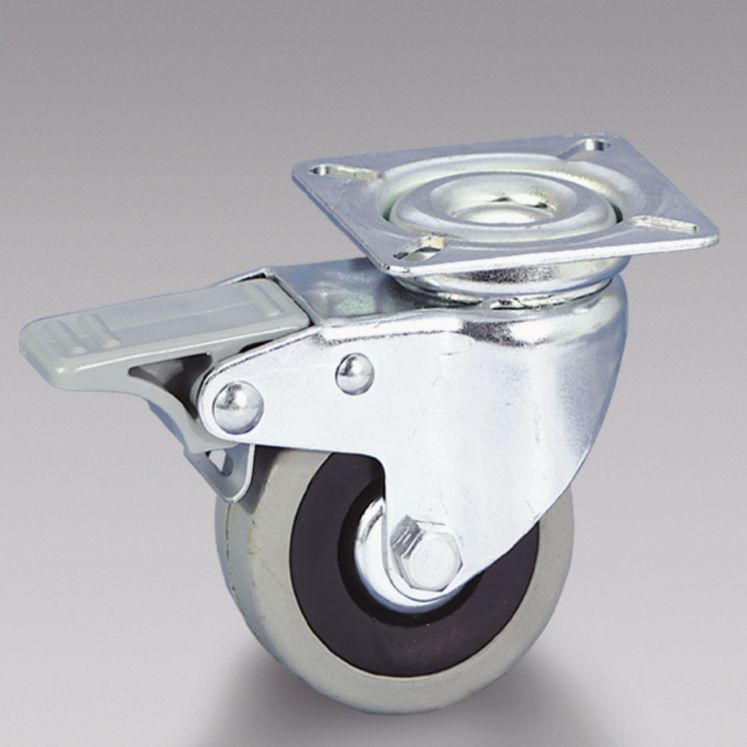 TELLURE RÔTA RODAS DE BORRACHA CINZENTAS - CENTRO EM POLIAMIDA