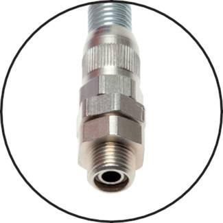 Mangueiras espirais de poliamida com espiral de proteção contra curvatura, rotativas 360º, DIN 73378 - DIN 74324