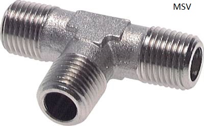 T-pieces com rosca macho, PN 16