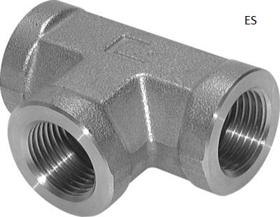 Peças em T com rosca fêmea, até 350 bar