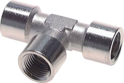 Peças em T com rosca fêmea (forjada), até 150 bar