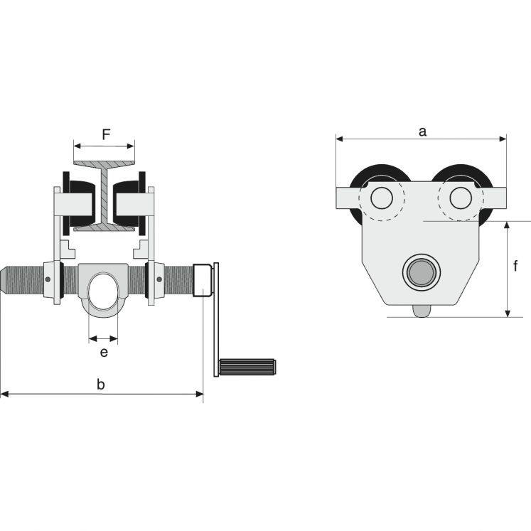 TROLLEY PARA GRUA MANUAL M6020