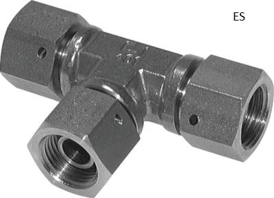 Conexões de parafuso em T com rosca G (bico de mangueira cônica de 60º, interno), até 400 bar