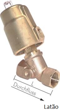 Válvulas de assento inclinadas de aço inoxidável, acionadas pneumaticamente, Eco-Line