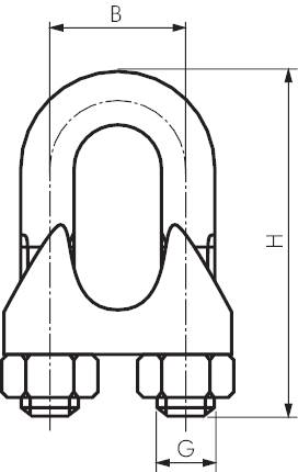 Braçadeiras de cabo de aço, semelhante ao DIN 741