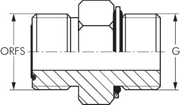 Conexões aparafusadas ORFS retas (rosca métrica), ORFS