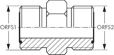 Conexões de parafuso ORFS retas, ORFS