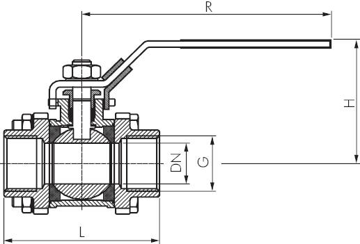Válvulas esfera de aço inoxidável, de 3 partes, com passagem completa, design curto, até 63 bar (serão descontinuadas)