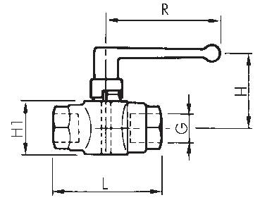 Válvulas esfera com rosca de fixação, PN 40
