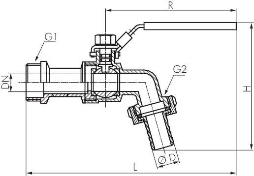 Válvulas de drenagem de esferas de aço inoxidável, PN 16 (Eco-line)