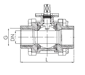 VáLVULAS DE ESFERA DE AçO INOXIDáVEL DE 3 PARTES, COM FLANGE DE MONTAGEM DIRETA, PN 63