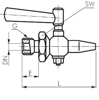 Válvulas de amostragem de aço inoxidável, PN 6