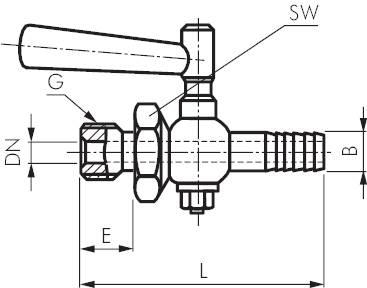 Conexão de parafuso de mangueira de aço inoxidável, PN 6