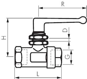 Válvulas esfera com rosca de fixação, PN 20