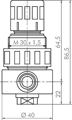 Reguladores de pressão de aço inoxidável com capuz de plástico - Sólido, 350 l-min