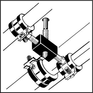 Cubos universais para braçadeiras de tubos M 8 - M 10