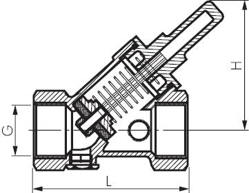 Válvulas de verificação em Y, DIN 3502, até 16 bar